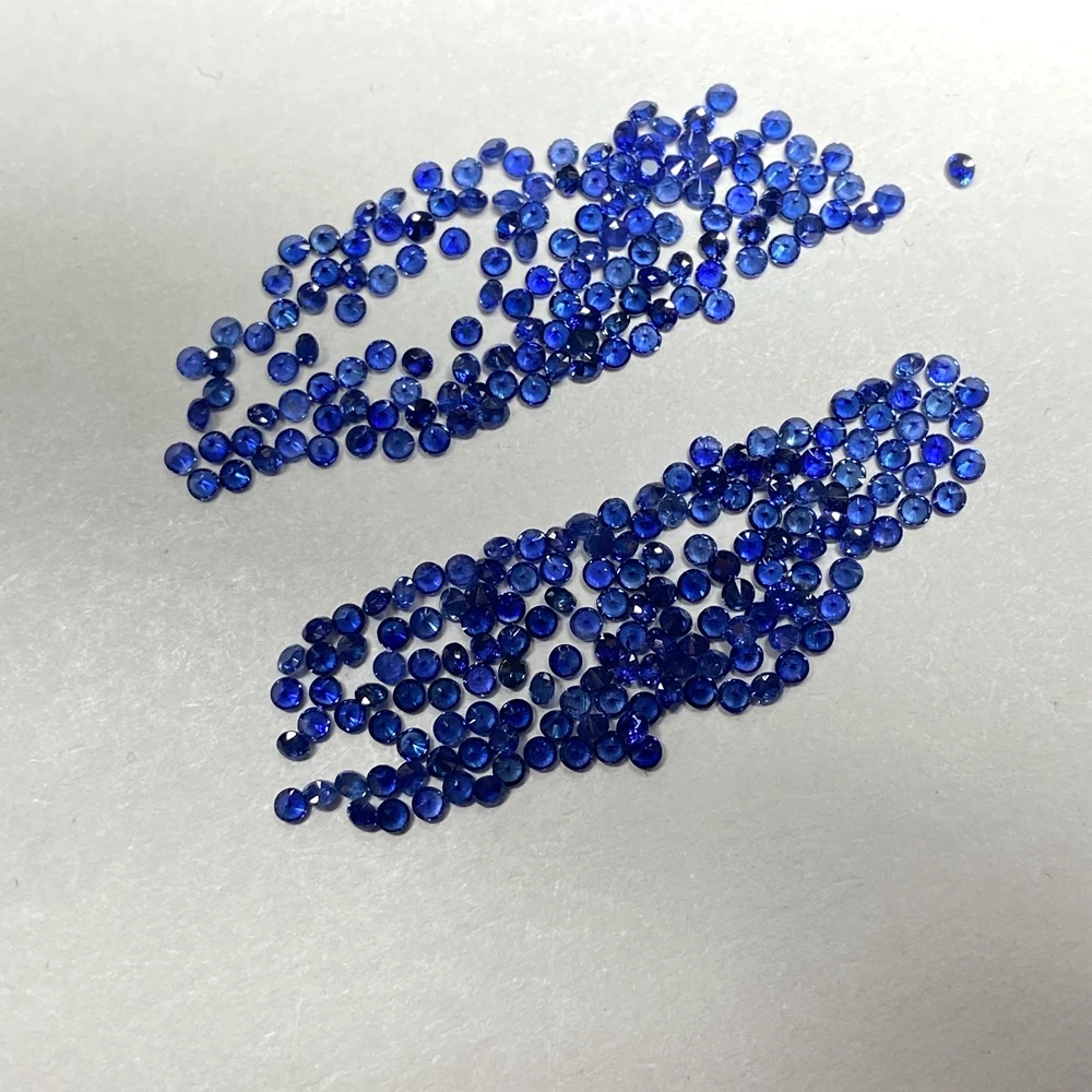 Meisidian A+ Quality 1.5mm Original Thailand 100% Natural Blue Sapphire Stone Pirce