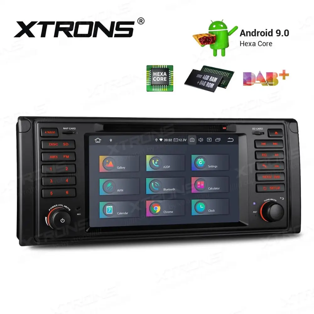 

7" Android 9.0 Pie OS Car DVD Multimedia GPS Radio for BMW E39 M5 1999-2003 E39 1995-2003 E38 1994-2001 with HDMI Output Support