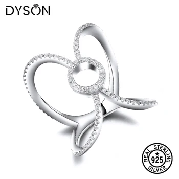 

Dyson Girls Speical Bijoux Jewelry 925 Sterling Silver Rings Round Hollow Cross Crystal Zircon Micro Pave Women Fashion Ring