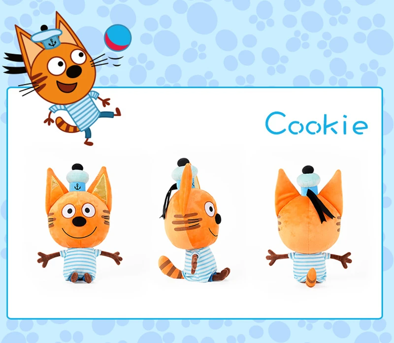 Genuine Kid E Cats Russian Три Кота My Family Three Happy Cats Plush