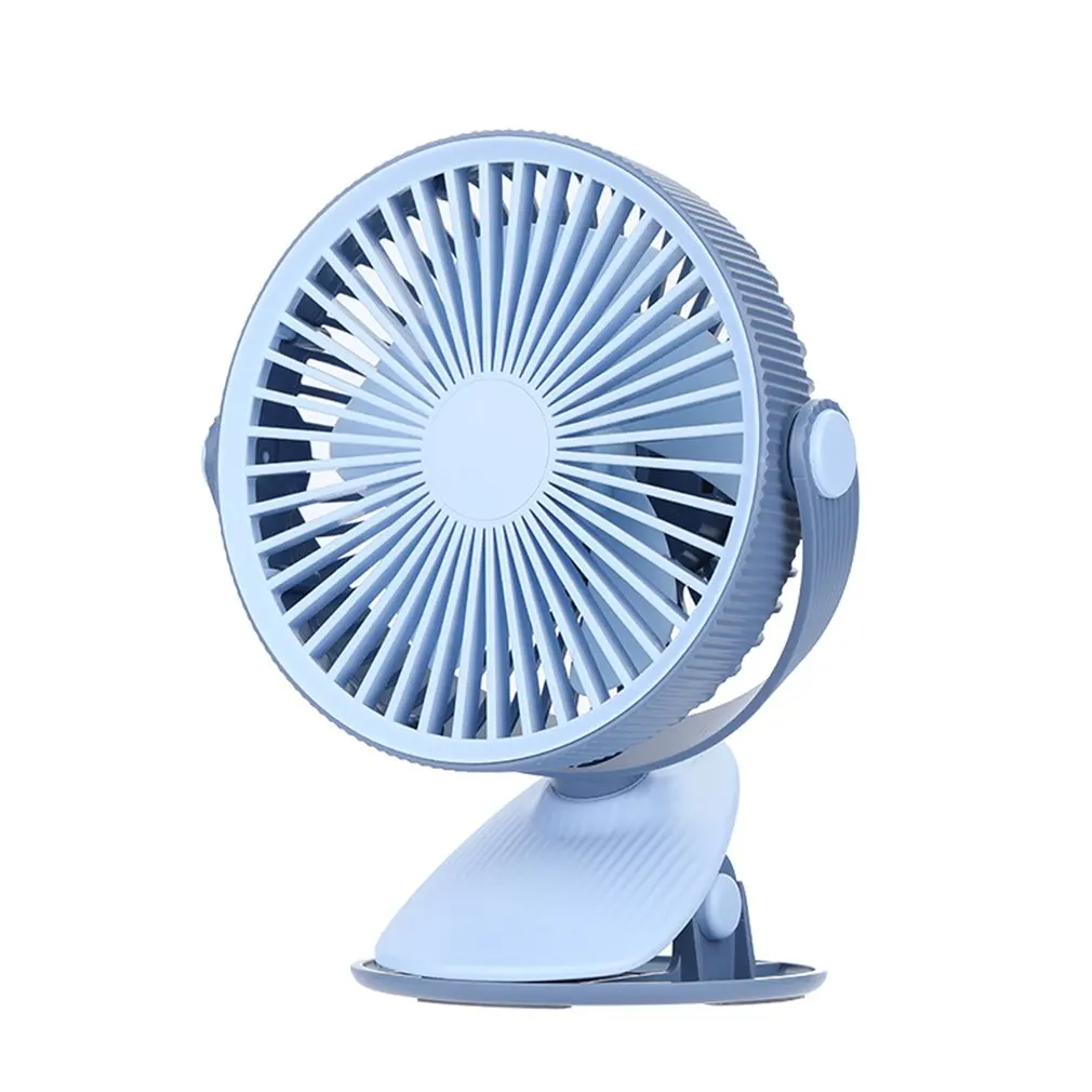 

Mini Rechargeable USB Small Fan Student Stroller Office Portable Bedside Mute Desktop Clips fan 360-degree rotation