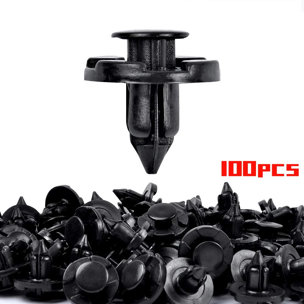 100 шт. фиксаторы нажимного типа 8 мм фиксаторы крыла для Nissan Infiniti отделка Заклепки Крепеж для тела замена OEM: 01553-09321