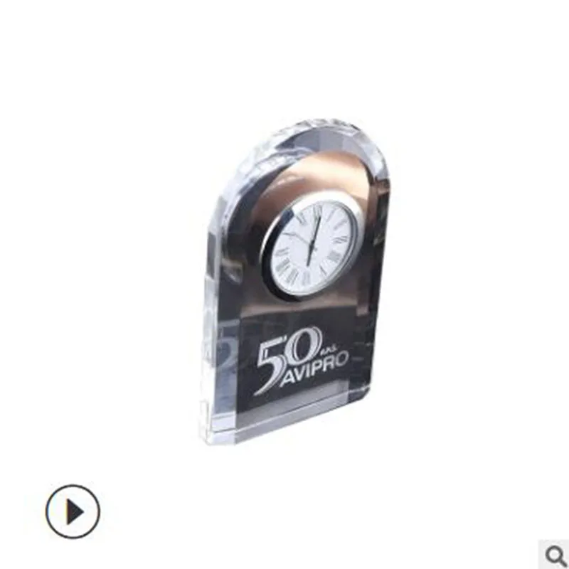 

Professional Custom Production Crystal Clock Seat Crystal Clock Crystal Gift Ornaments