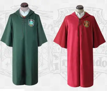 

Harri Potter Cosplay Costume Robe Cape Gryffindor Slytherin Ravenclaw Hufflepuff Hermione Granger Cosplay Potter Cos