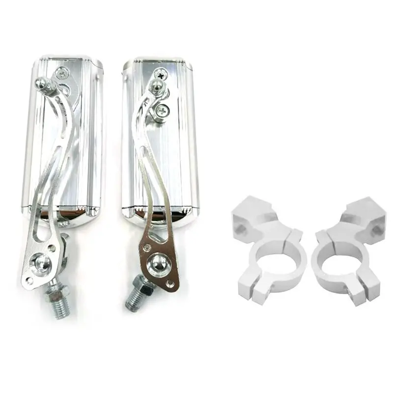 Silver Гибкое Велосипедное классическое зеркало заднего вида на руль, аксессуар для безопасности заднего вида - Цвет: Silver
