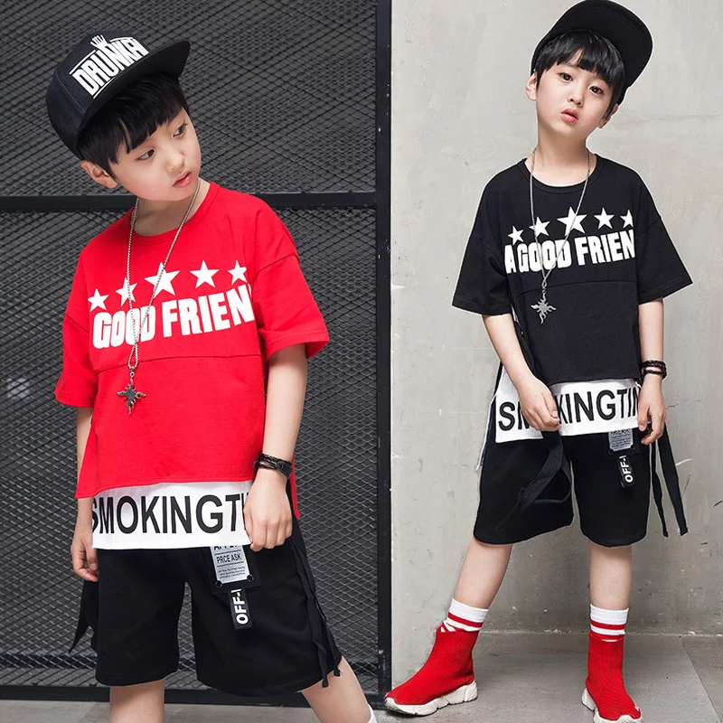 

Summer Childrenswear New Style CHILDREN'S Suit BOY'S Pure Cotton Short Sleeve Two-Piece Set Medium-small Childrenswear Sports Cl