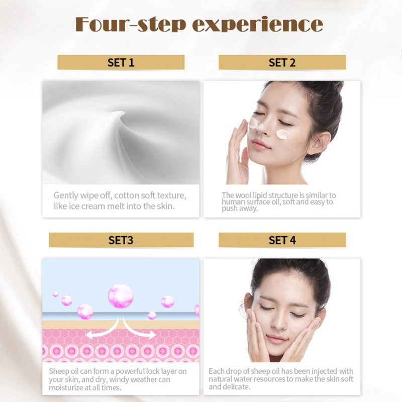 Lanolin Oil Moisturizing Nourishing Face Cream Firming Skin Brighten Skin Color Facial Care Cream