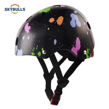 

Skybulls Brand Ultralight Cycling Helmet For Kids Discolor Graffiti Bicycle Helmet Outdoor Sports Mountain Road Cycle Safety Cap