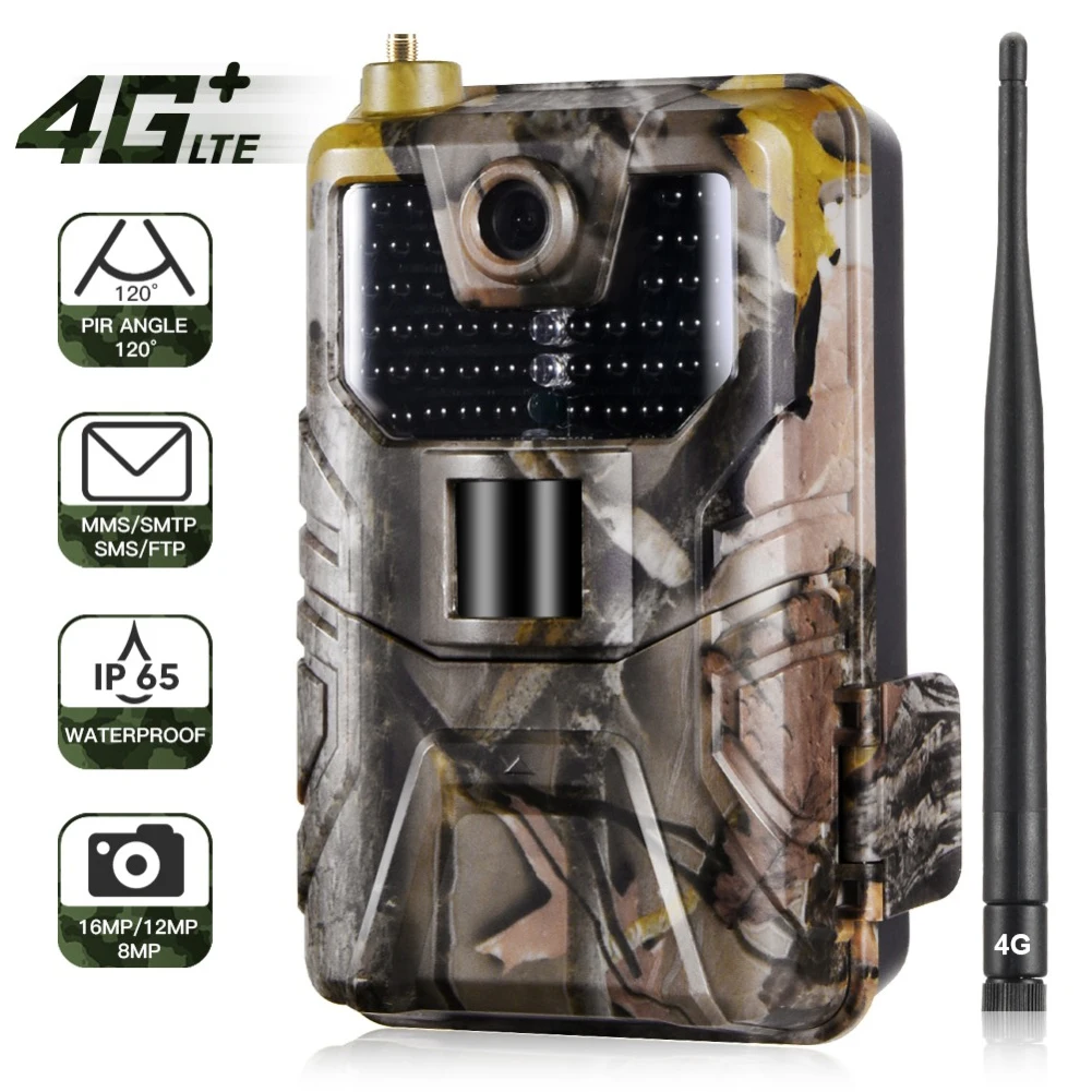 Фотоловушка Hc-900Lte 4G камера для охоты 16 Мп 940 нм фотоловушка Mms/Sms/Smtp/Ftp Ip65 Дикая 44