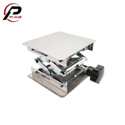 Adjustable Scissor Lift Table Stand for Woodworking and Laboratory Use (Stainless Steel)