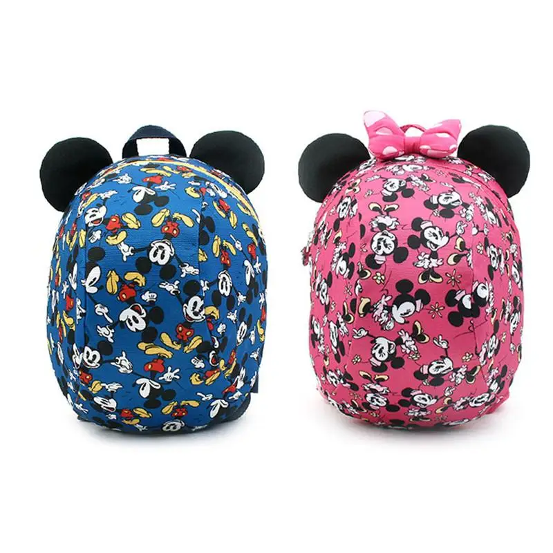 

Winghouse Children Backpacks Portfolio Disney Mickey Minnie Mouse Anti-lost Package Boy Girl Dome School Bag Safety Harness Bag