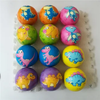 

12pcs 6.3CM Anti Stress Relief Ball Cartoon Animals Dinosaur Squeeze Ball Soft Rubber PU Foam Sponge Toys for Boys Kids