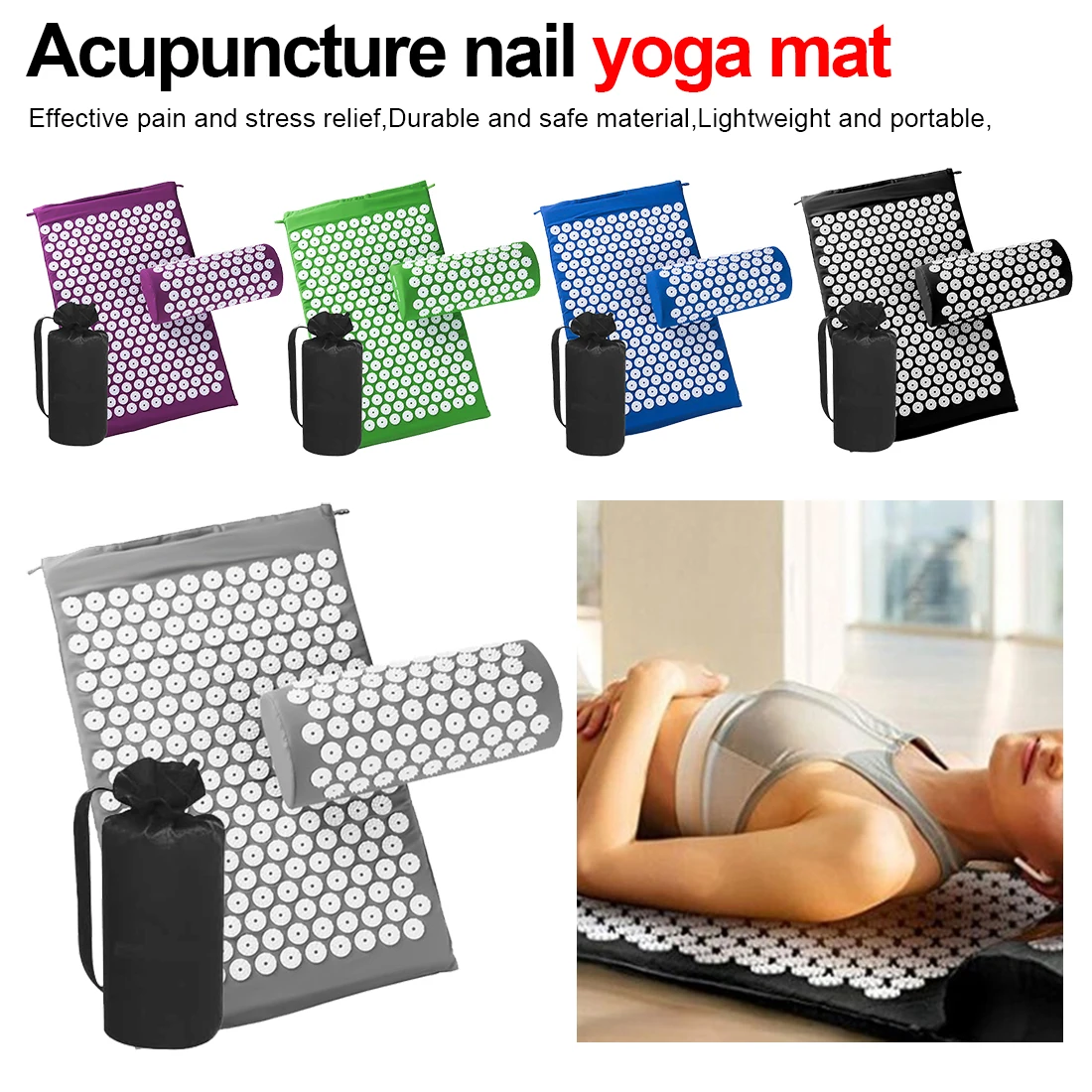 Hot selling Shiatsu cushions relieve pressure acupuncture yoga acupressure massage pads high quality healthy lifestyle massage