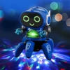 Mini Robot eléctrico de 6 garras para niños, juguetes educativos para niños, luz LED colorida, música, baile, regalos ► Foto 2/6