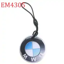 125 кГц RFID пустая перезаписываемая карта жетон тег брелок Водонепроницаемый EM4305 T5577 падение клей Автомобильный логотип Брелок карта контроля доступа 1