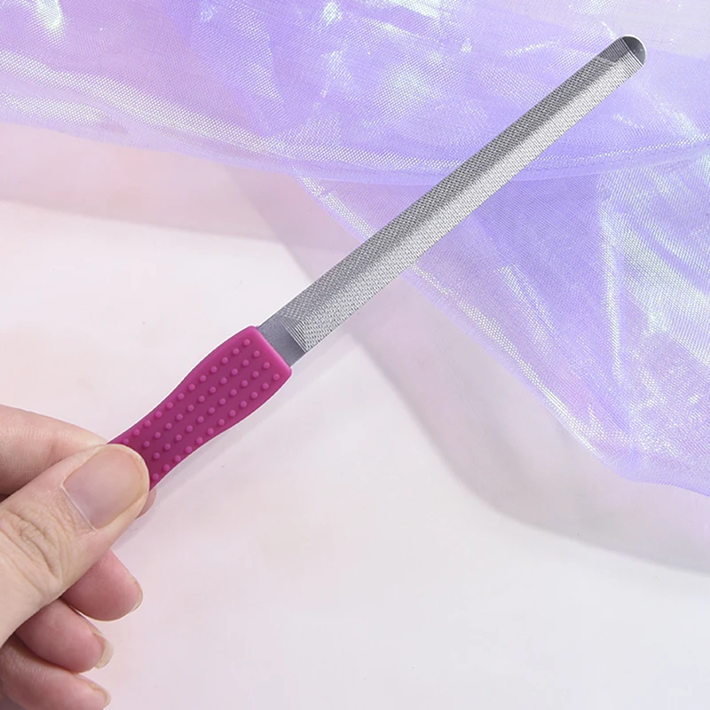 2pcs Stainess Steel Double Sided Nail Files Rough Nail File Buffering Polishing Sanding Strong Saw Nail Art Tools