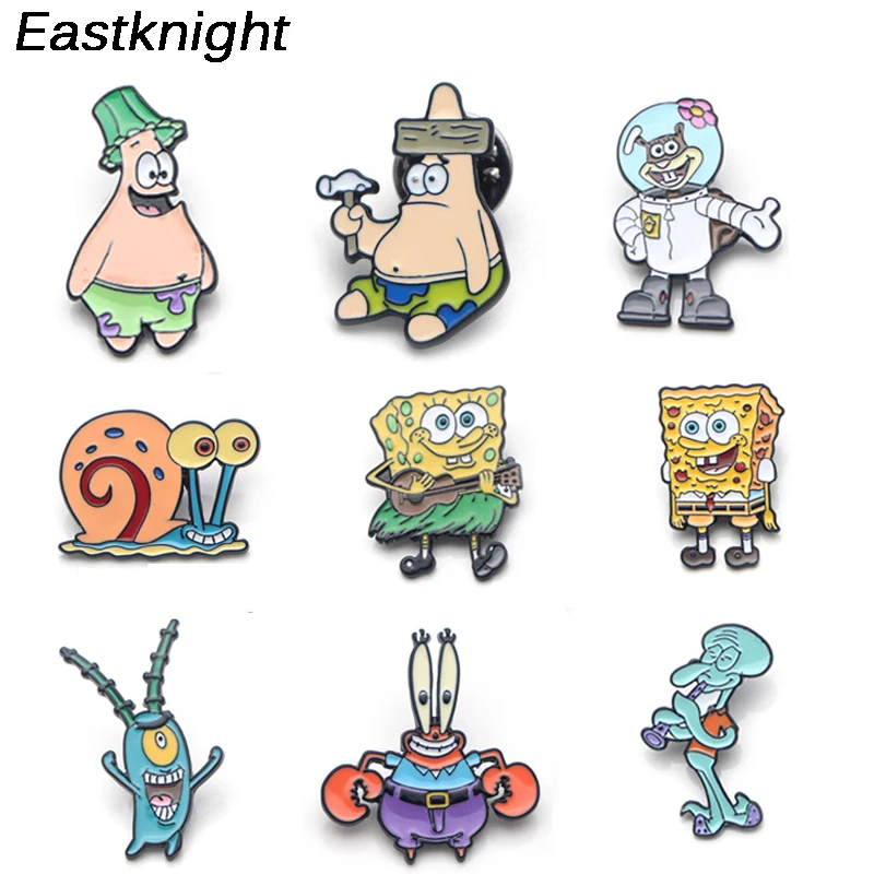 

V124 Cartoon Anime Gary Snails Metal Enamel Pins and Brooches Fashion Lapel Pin Backpack Bags Badge Collection Gifts 1pcs