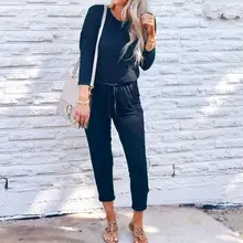 Casual Women Jumpsuit Fashion Solid Color Long Sleeve O-neck Playsuit Overalls in Spring overol mujer 2020 New Hot Drop Shipping Casual Women Jumpsuit Fashion Solid Color Long Sleeve O-neck Playsuit Overalls in Spring overol mujer 2020 New Hot Drop Shipping