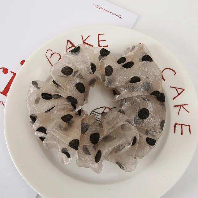 Oversized Scrunchies Organza Hair Ties Elastic Hair Band Women Girs Ponytail Holder Fashion Hair Ropes Headband Hair Accessories B7