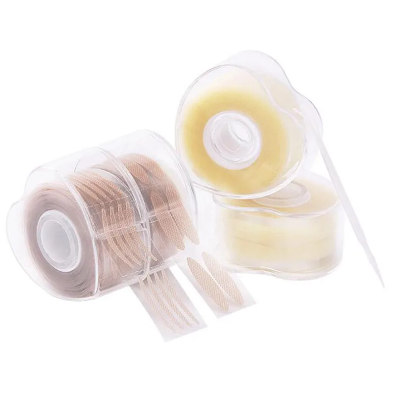 Fiber Invisible Double Side Adhesive Heart-shaped Eyelid makeup Stickers Transparent Double Eyelid Tapes Tool 600 Stickers/roll double fold eyelid tape