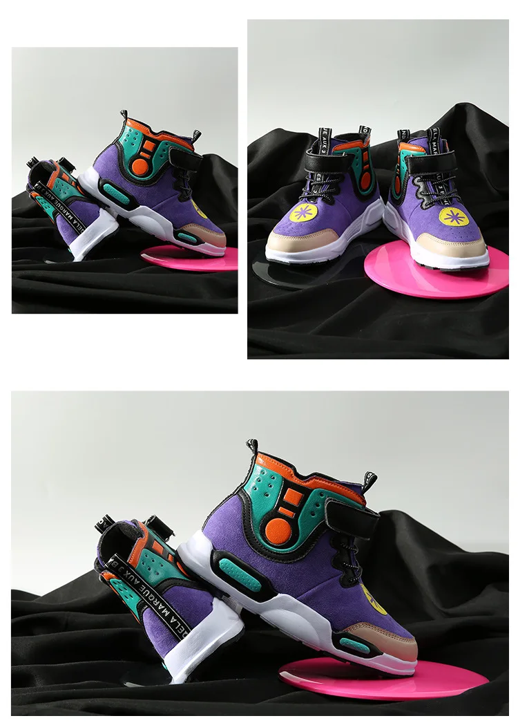 Children's Mid-tube Casual Shoes Boys Comfortable Sneakers Shoes Girls New Fashion Sports Shoes Size 26-37