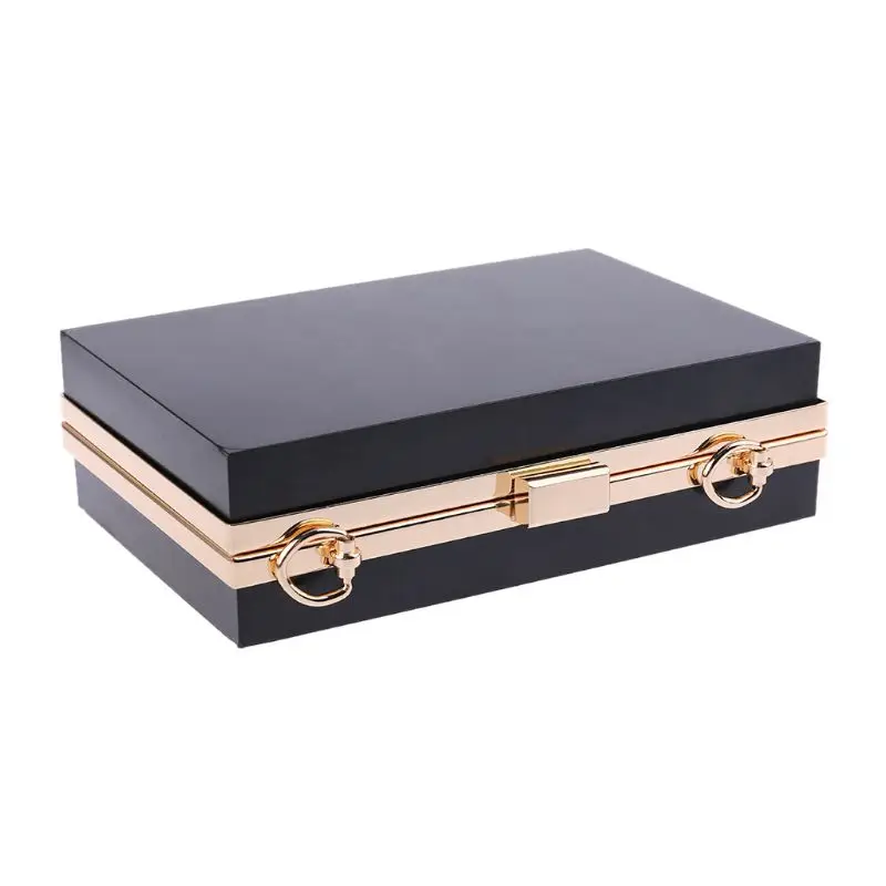 Rectangle Metal Frame Box Purses Handles for DIY Handbags Evening Bag Clutch Accessories