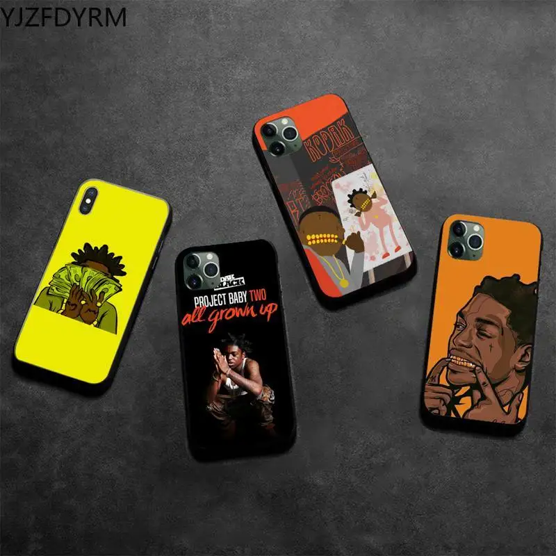 

YJZFDYRM Kodak Black Rapper Phone Case for iphone 12 pro max 11 pro XS MAX 8 7 6 6S Plus X 5S SE 2020 XR case