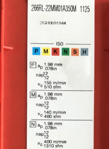 10 шт. вставки карбида 266RL-22MM01A350M 1125