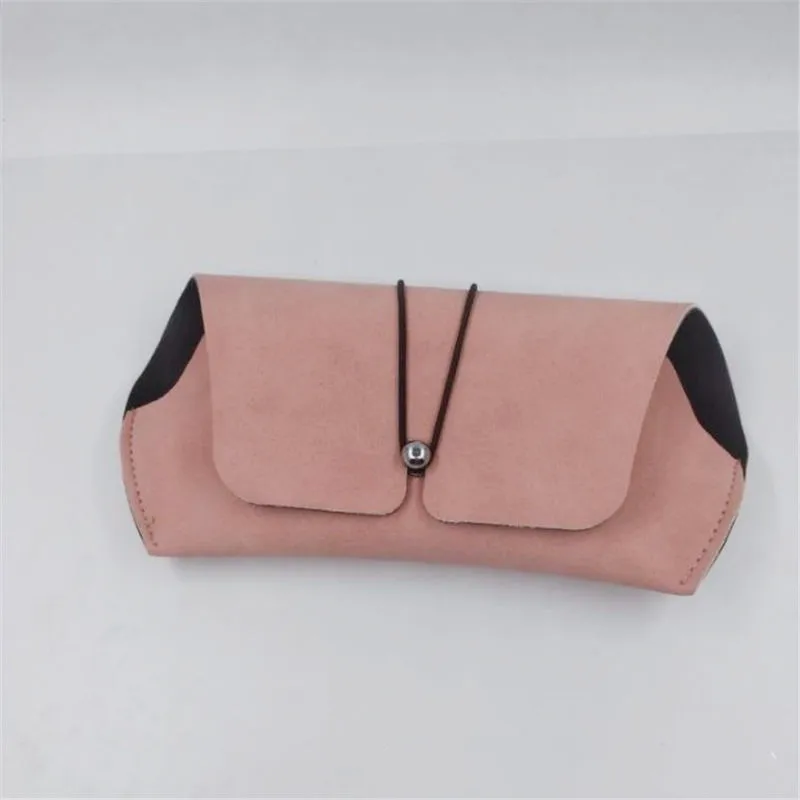 PU Leather Glasses Case Vintage Sunglasses Holder Box Eyeglasses Solid Storage Box Colorful Fold-able Portable Bag