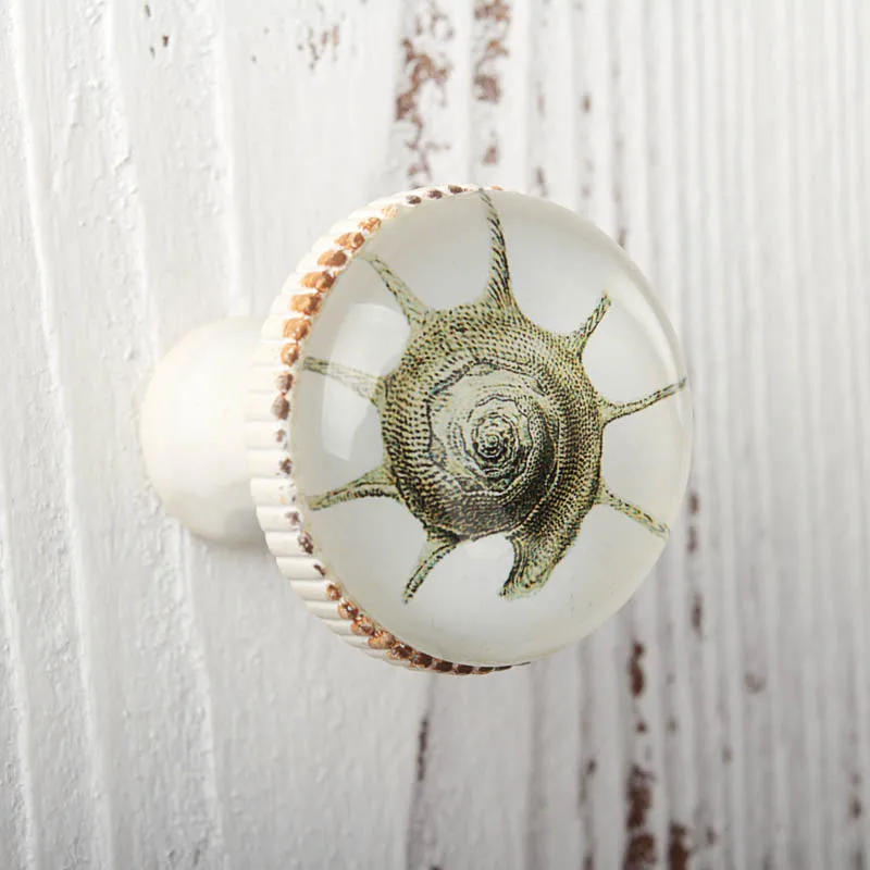 European Personality Single Hole Small Handle Mediterranean Cabinet Door Conch and Knob Simple Handle|Ручки шкафа| |