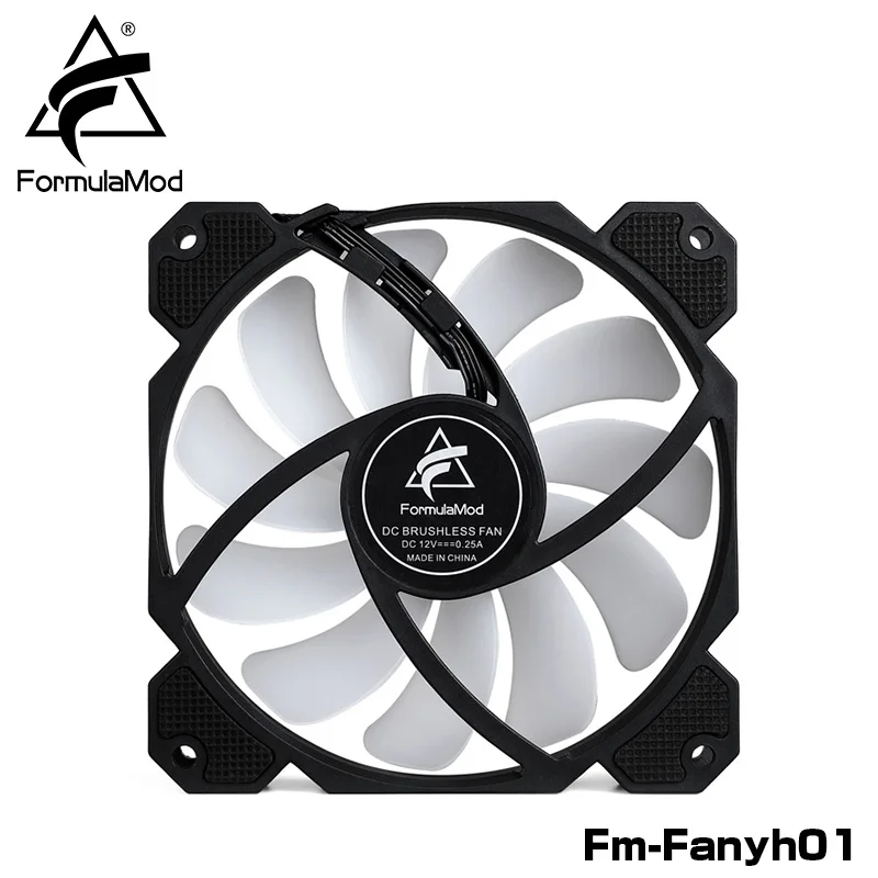 FormulaMod Fm-Fanyh01 120mm PWM Fan 5v 3Pin RGB Multipurpose Radiator Cooler Hydraulic Bearing 11 Large-size Blades