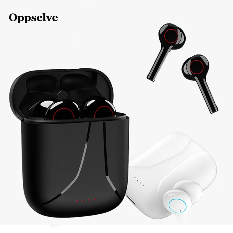 Oppselve Bluetooth Earphones Wireless Earbuds Sports Handsfree Earphone Headset with Charging Box for iPhone 11 X Xiaomi Huawei