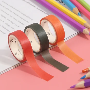 

6Pcs/Set Paper Tape Adhesive Tape Solid Color Stickers Scrapbooking DIY Stationery Tape