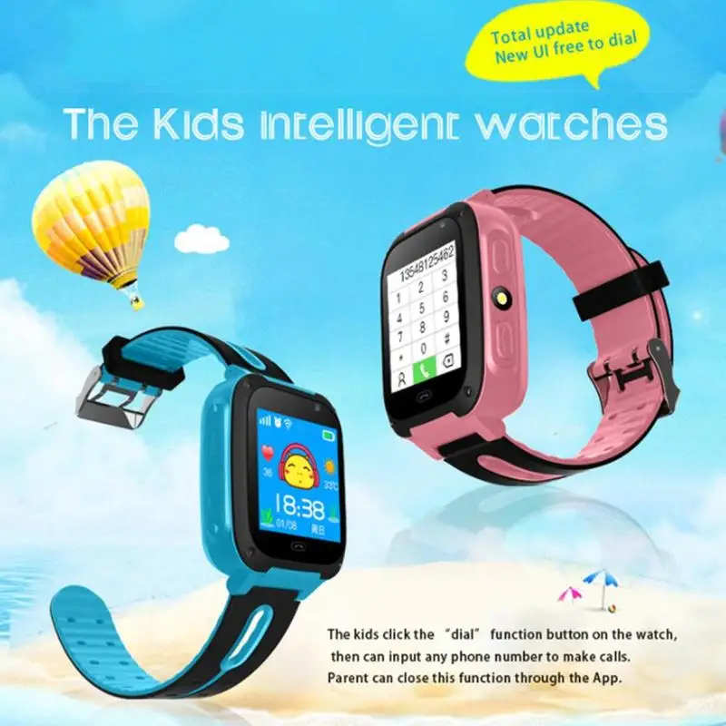  New Children's Gps Tracker Watch Location Waterproof Smartwatch Touchscreen Ios Android Children Mu