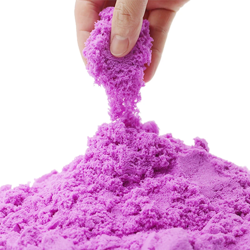 Ceny 200g * 5 kolorów dynamiczny piasek edukacyjne niesamowite kryty magia zagraj w piasek zabawki dla dzieci 200g Ziplock torby do pakowania DIY piasek