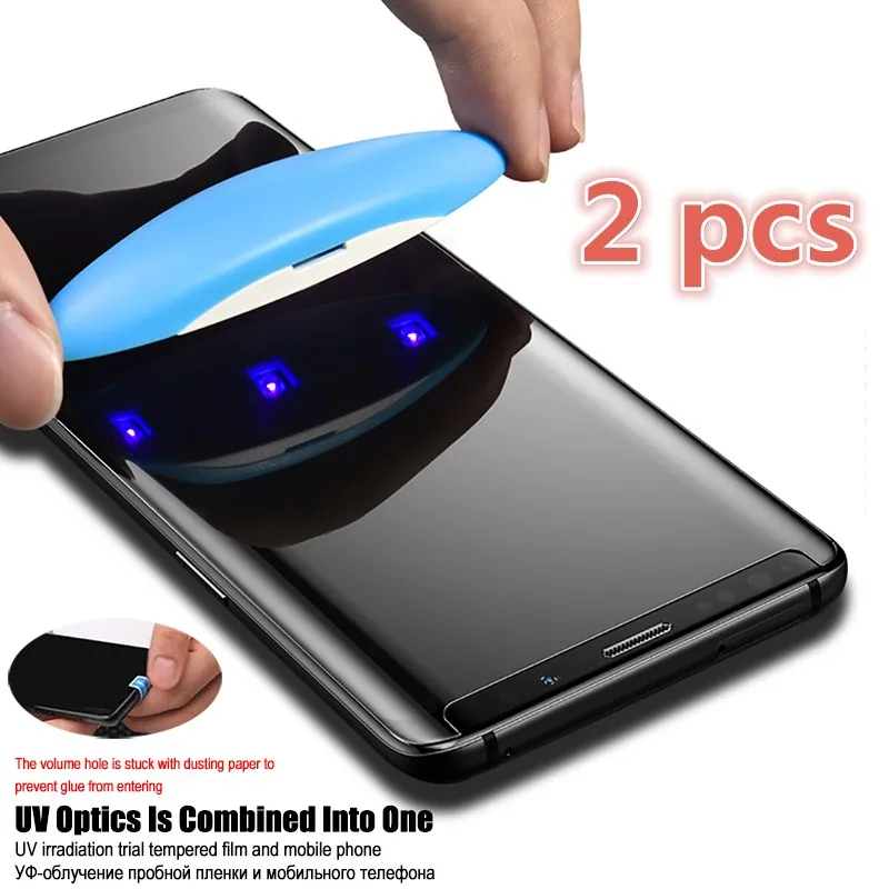 УФ nano full Glue защитная пленка для экрана Samsung Galaxy S10 5G S8 S9 Plus Note 10 pro 8 9 S20 ультра из