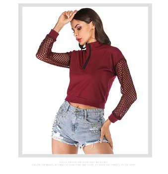 

2019 Autumn and winter long-sleeved standing collar, self-cultivation and breathable guard women