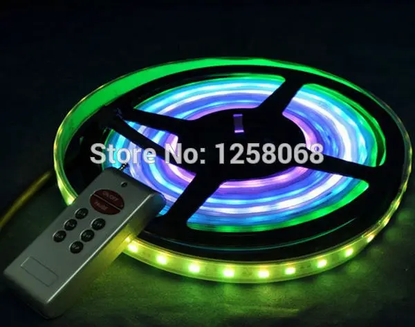 25 м/лот WS2811 IC 5050 RGB SMD гибкие Водонепроницаемый IP67 белый PCB Digital Dream Цвет Светодиодные ленты + 20A Драйвер + контроллер RGB
