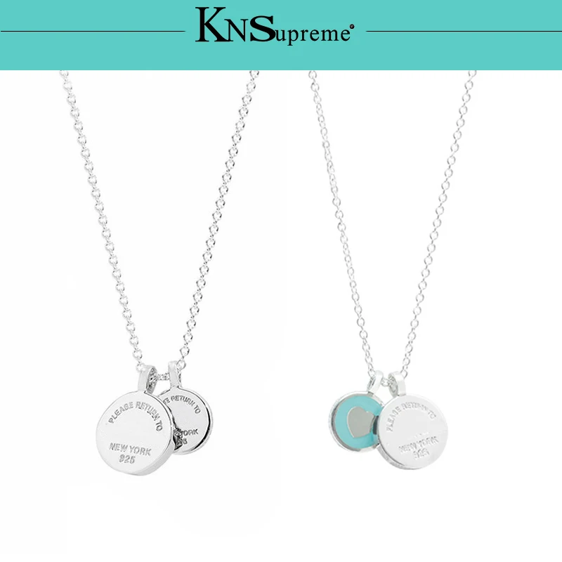 

Bulgaria 925 sterling silver necklace, pink original charm classic heart pendant jewelry jewelry. Classic logo, ladies gift