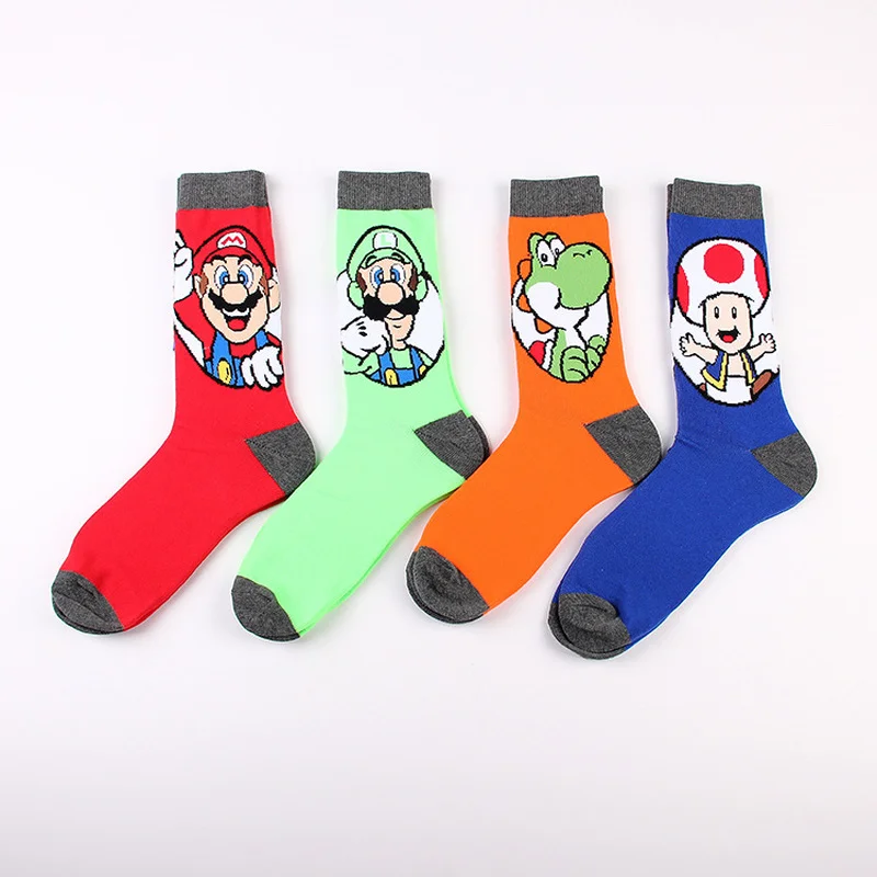 Super Mario bros anime Socks Odyssey Yoshi Princess Peach Cartoon tube