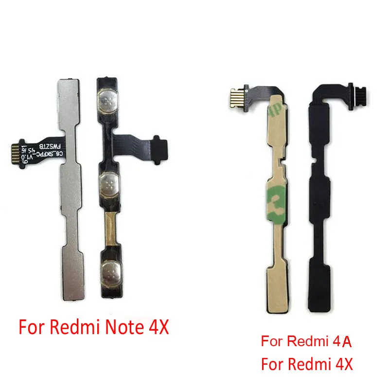 Кнопка включения/выключения питания для Xiaomi Redmi 4 4X 4A Note 2 3 5 5A 6 7 гибкий кабель MI A1 5X