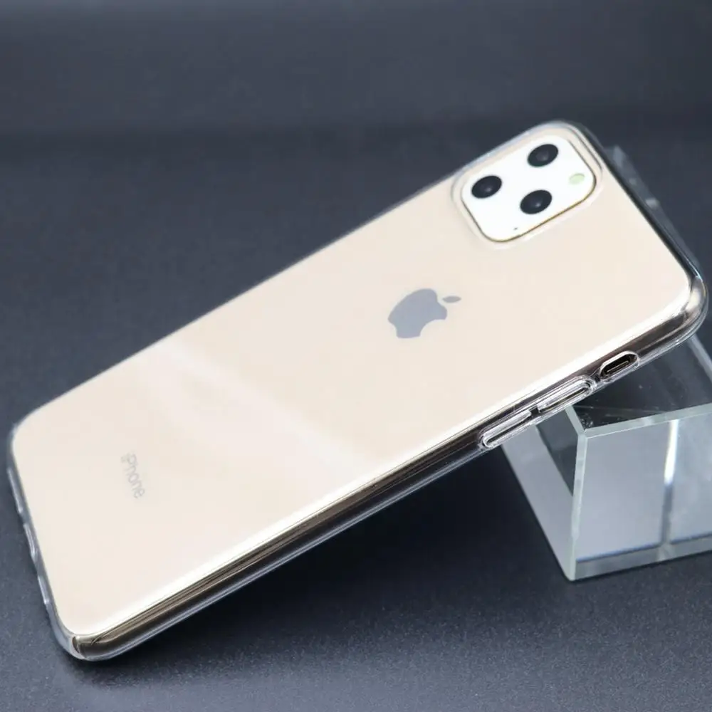 Чехол для iPhone 11 Pro XR Xs Max 7 8 6 Plus амортизация ТПУ прозрачный с мягким чехлом