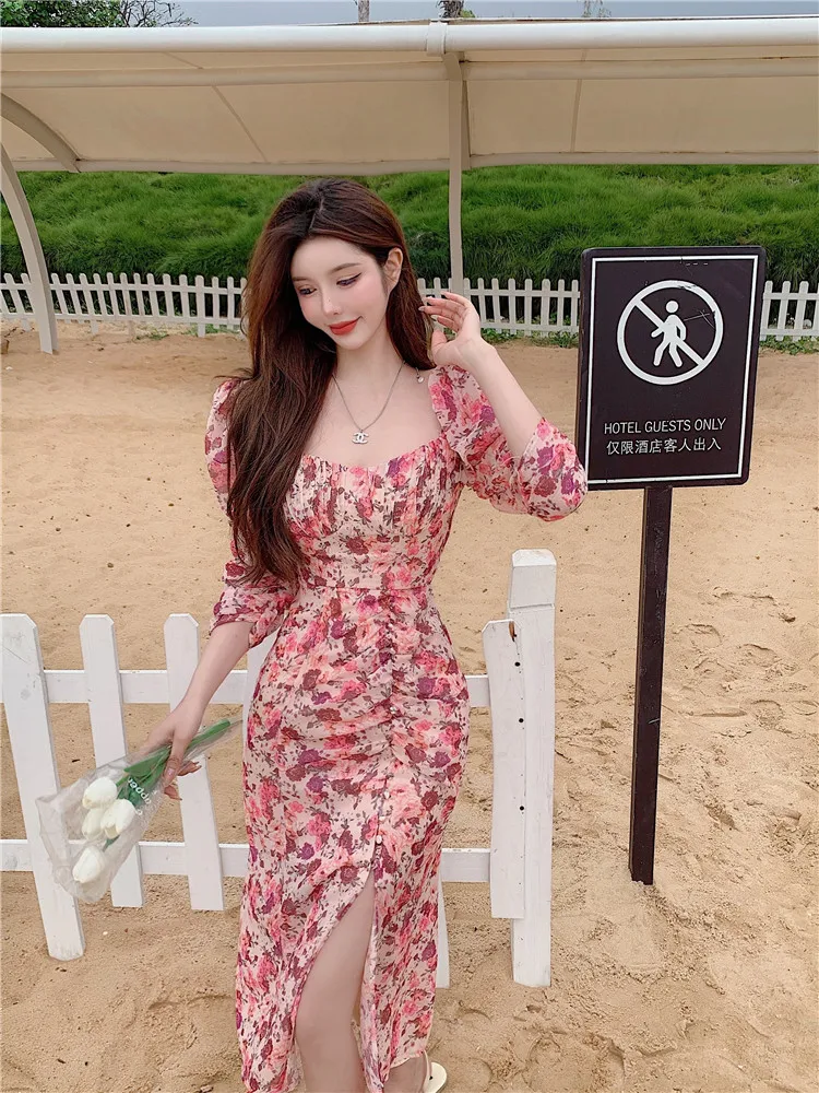 Summer Fashion Floral Dress Women 