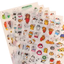 6 шт/лот милые кавайные наклейки для домашних животных мультяшный Кот липкая бумага для детей подарок наклейки для скрапбукинга Сделай сам Дневник Ablum канцелярские принадлежности