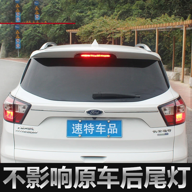 Car Accessories Exterior ABS Plastic Unpainted Primer Rear Wing Spoiler Decoration For Ford Escape Kuga 2013-