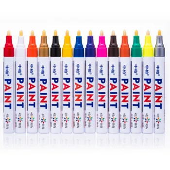 

Authentic Paint Pen 12-colour 3mm Tire Metal Black Card Oil-repairing Marking Pen