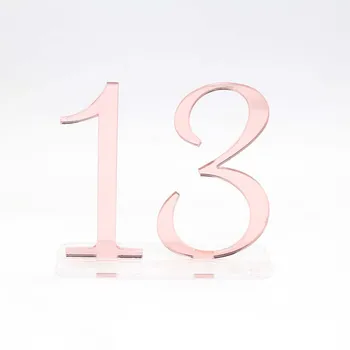

Wedding Table Numbers Rose Gold Mirror Acrylic Table Numbers Modern Centerpieces Luxury Decorations Number Wedding Table Numbers