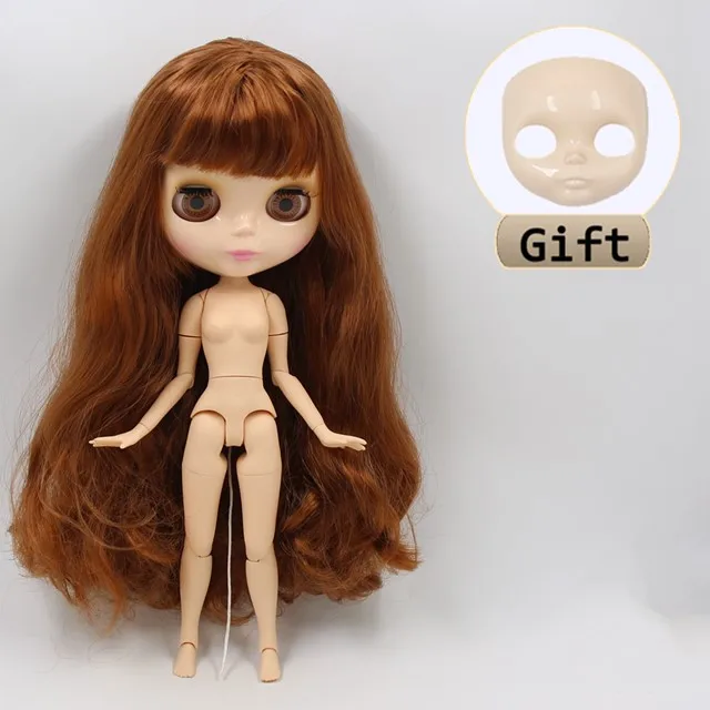 ICY 1/6 Blyth Подгонянная Обнаженная кукла с натуральной кожей тела, глянцевое лицо для ребенка подарок, игрушка - Цвет: BL9011 a