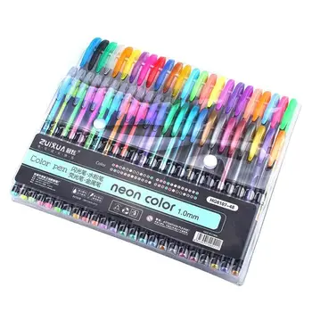 

48colors Fluorescent Water Pastel Metal Children's Greeting Student Books Journals Card Gra Coloring Pen Drawing Marker Art D0L8