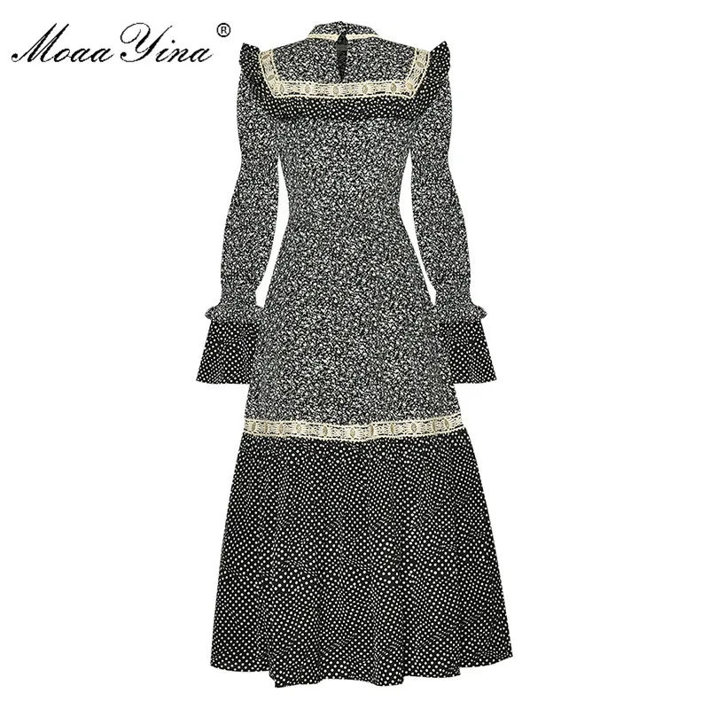 MoaaYina Fashion Designer dress Spring Autumn